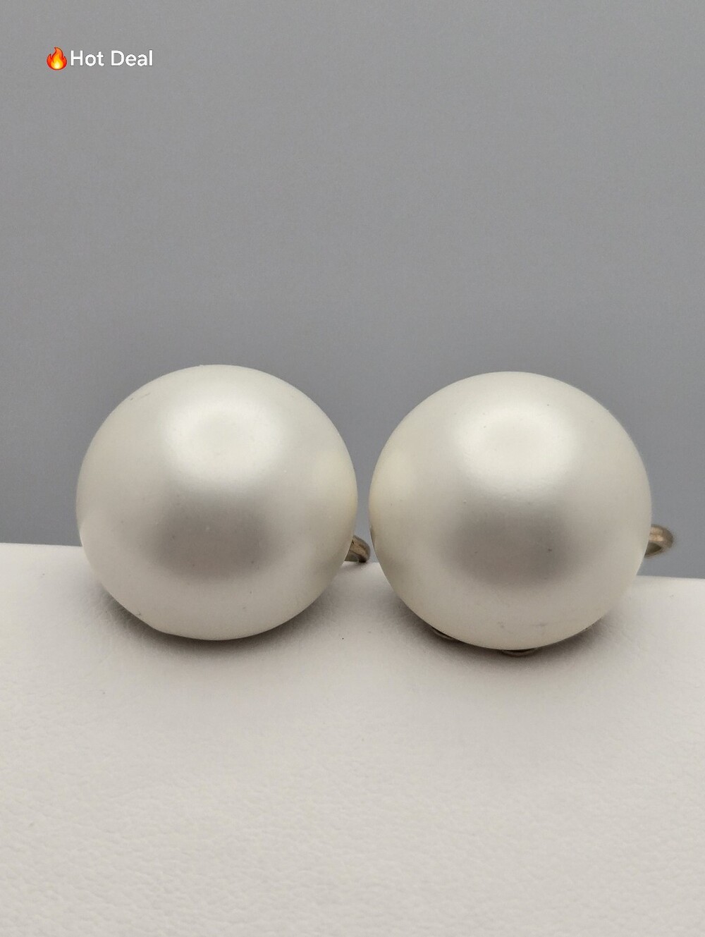 Vintage Faux Pearl Screw Back Earrings Gold Tone Bridal Classic Retro 5/8"